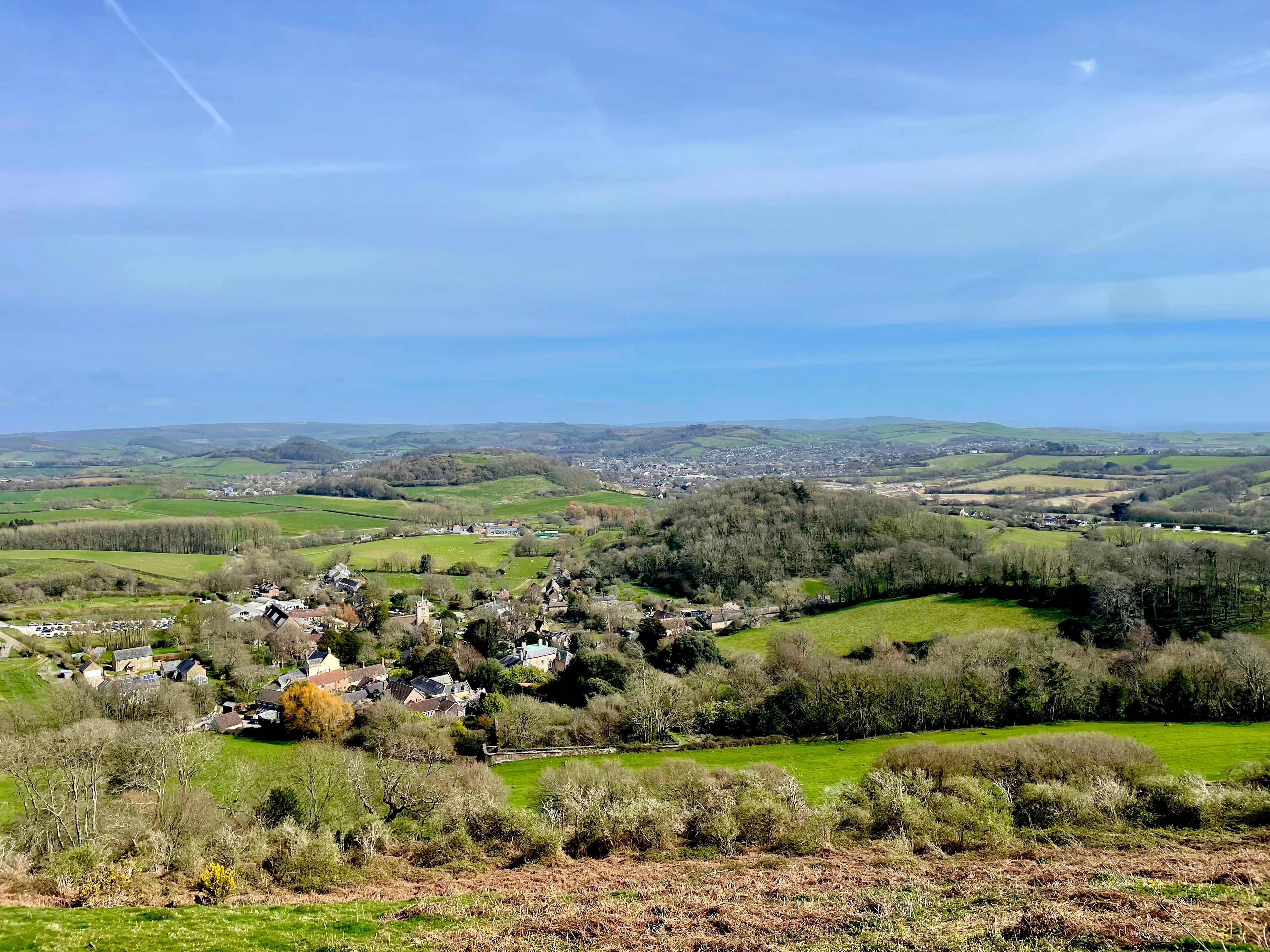 The view from Colmers Hill in Dorset where Pia Elliot finds inspiration