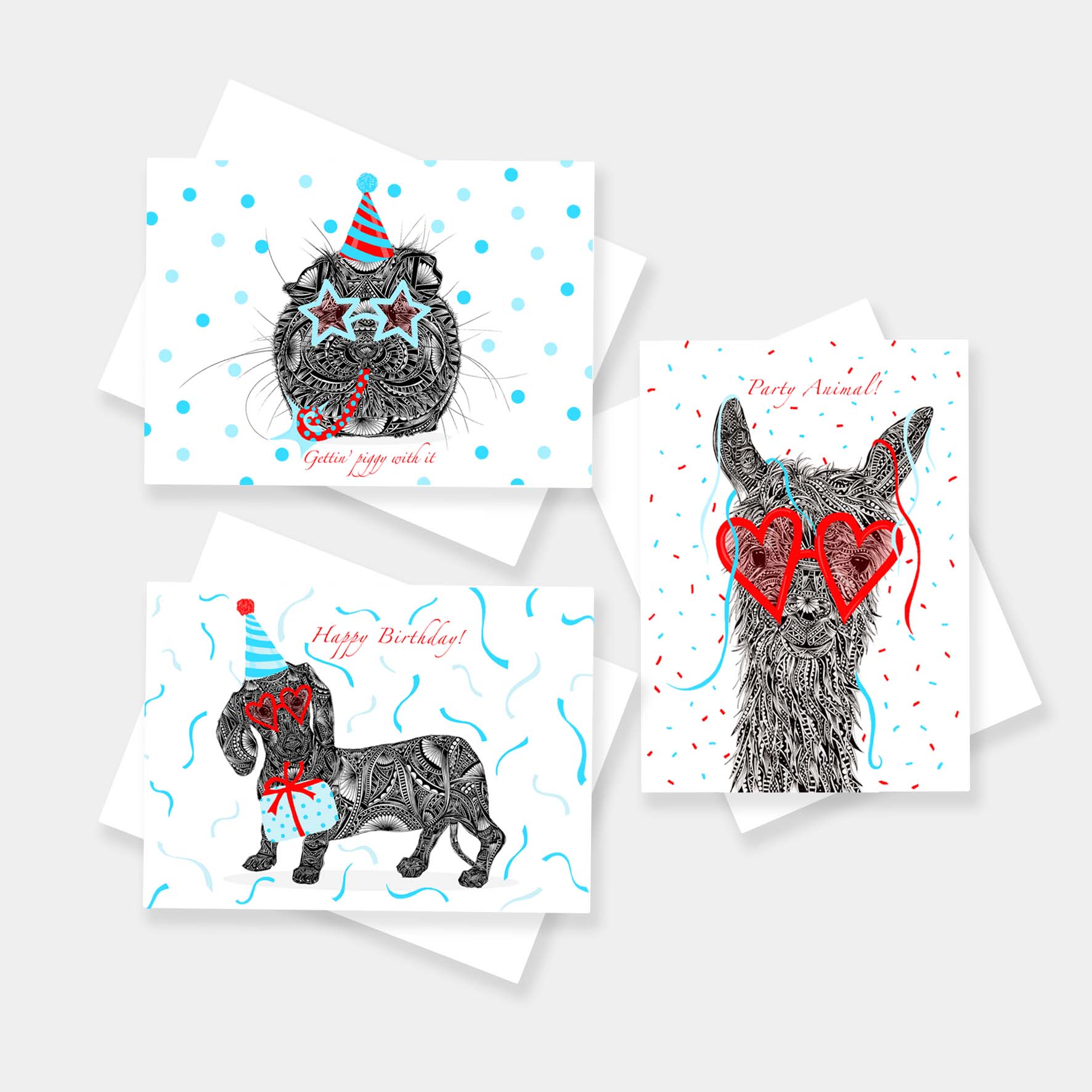 animal birthday cards