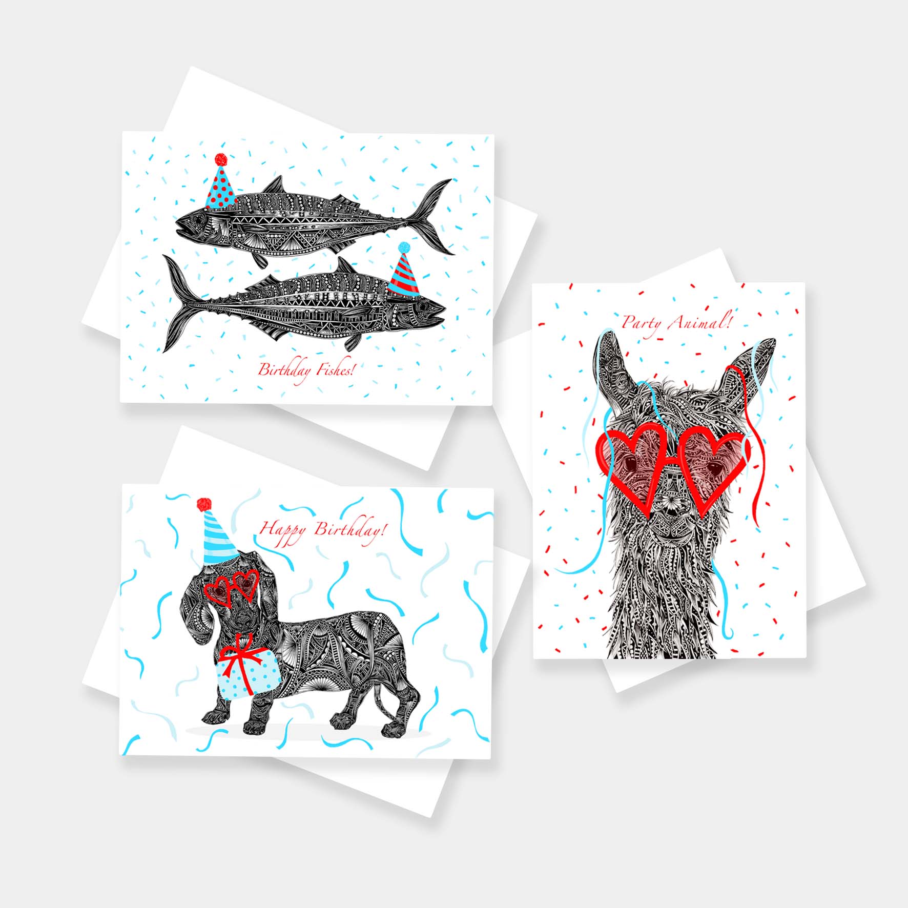 animal birthday cards