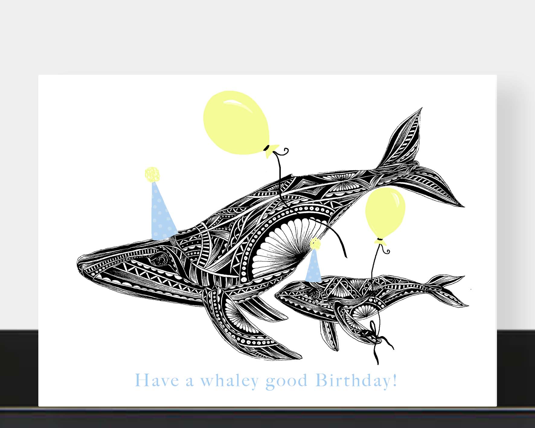 eco friendly whale birthday card