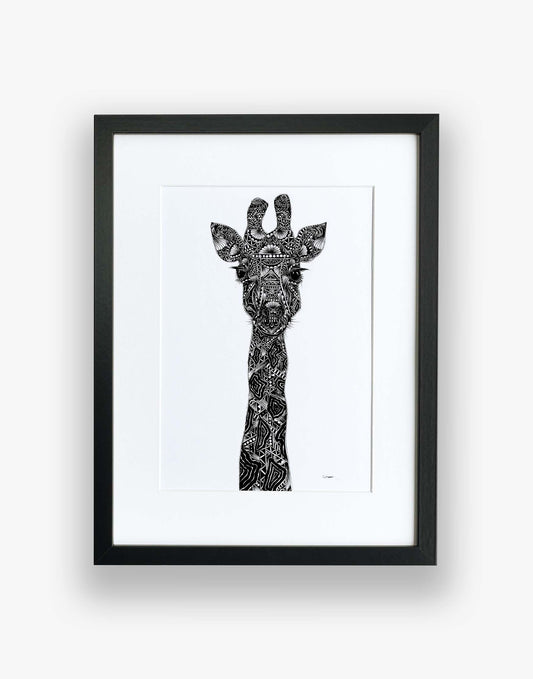 black and white giraffe print