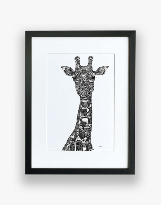 giraffe art print