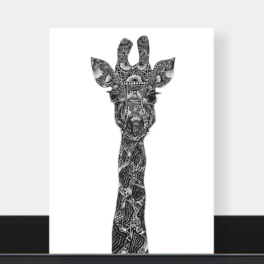 blank giraffe card