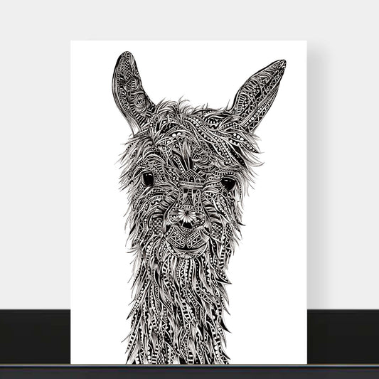 blank llama card