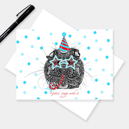 Guinea pig birthday card