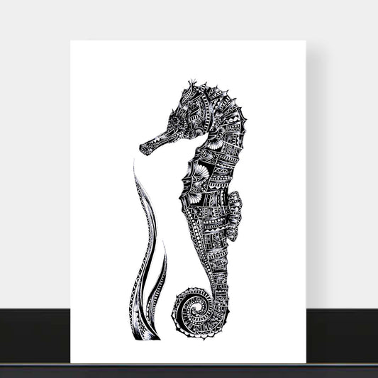 blank seahorse card