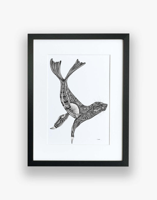 Seal limited edition artwork by Dorset artist Pia Elliot