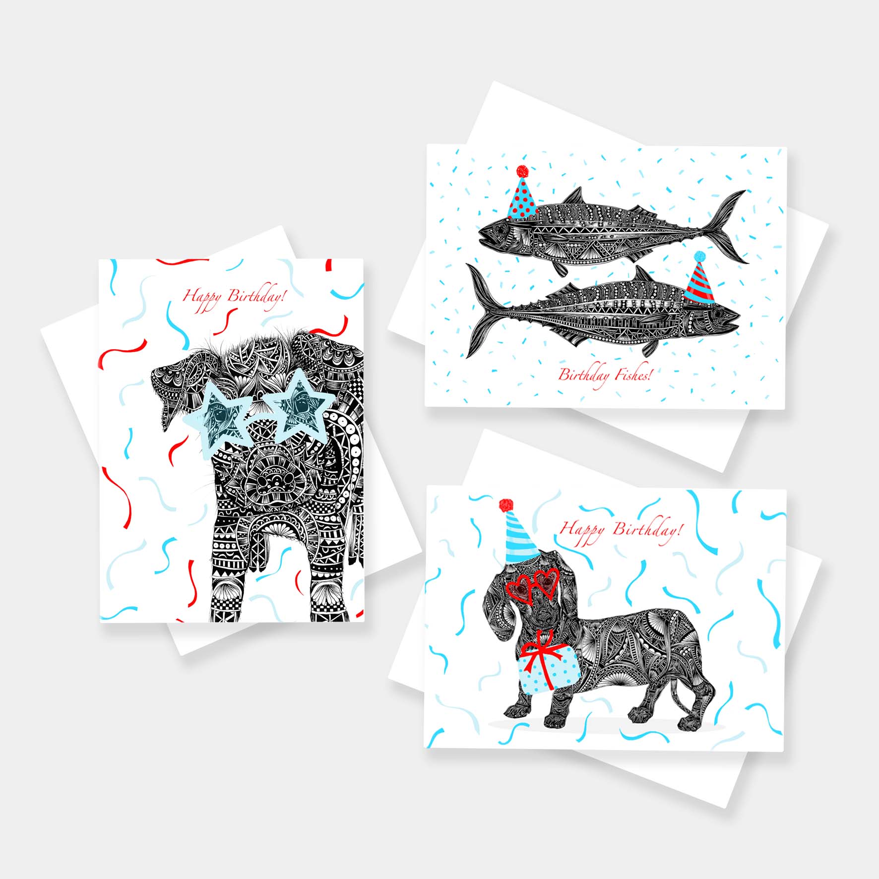 animal birthday cards