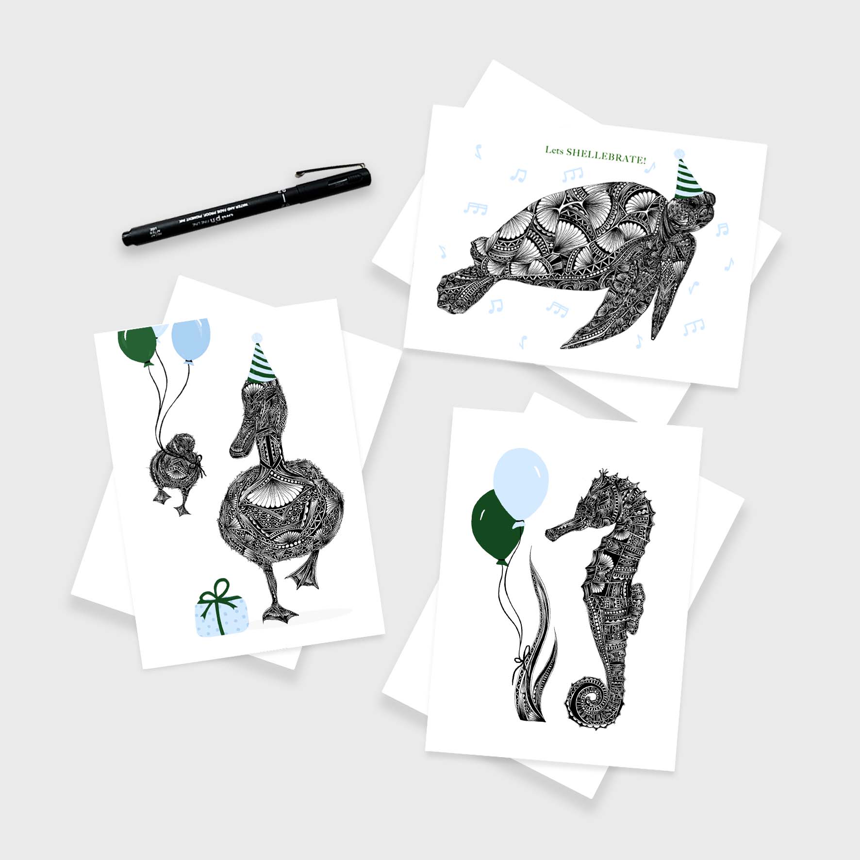 animal celebration cards