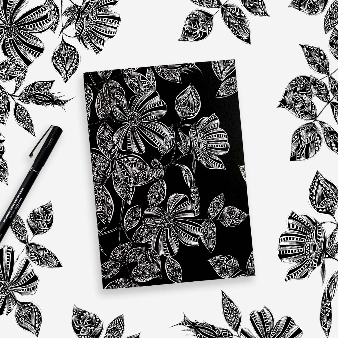 Eco friendly floral notebook